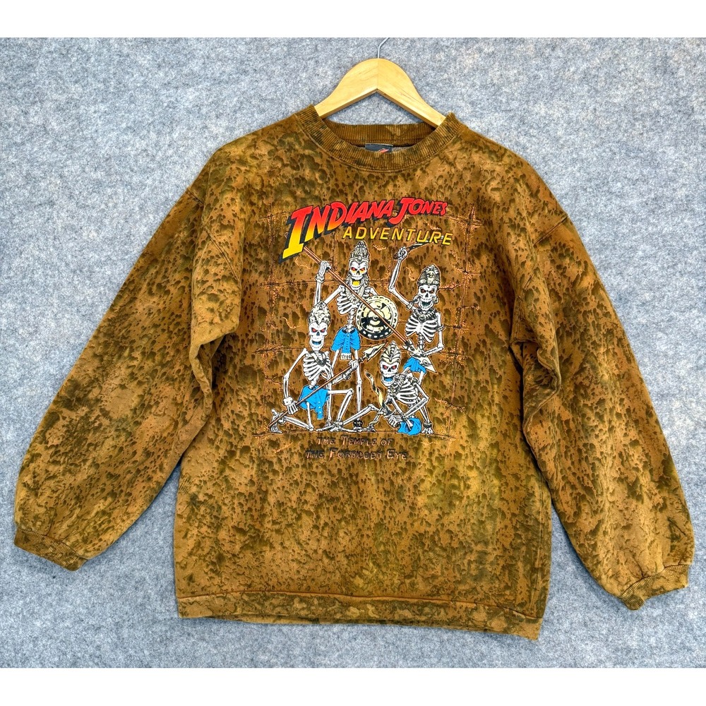 VTG Indiano Jones Temple of‎ the Forbidden Eye Sweatshirt 90s Adult S/M Medium